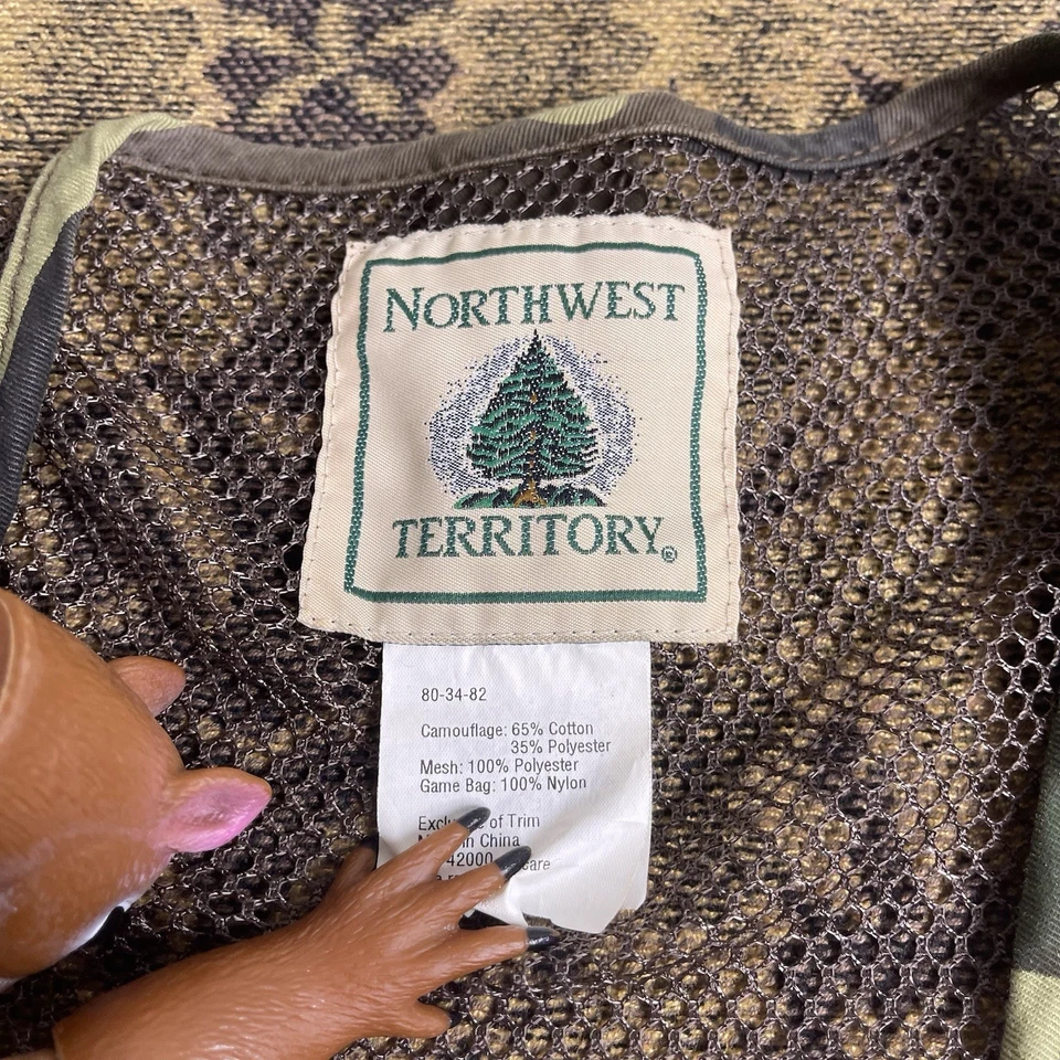 Northwest Territory Hunting Camo Vest Men's XXL Shotgun Shell Holder Pockets Zip - Image 2 of 4