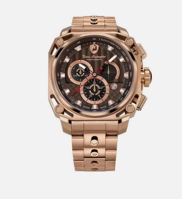 Tonino Lamborghini 4 Screws 4870  Chronographic Watch Rose Gold  $2500 MSRP