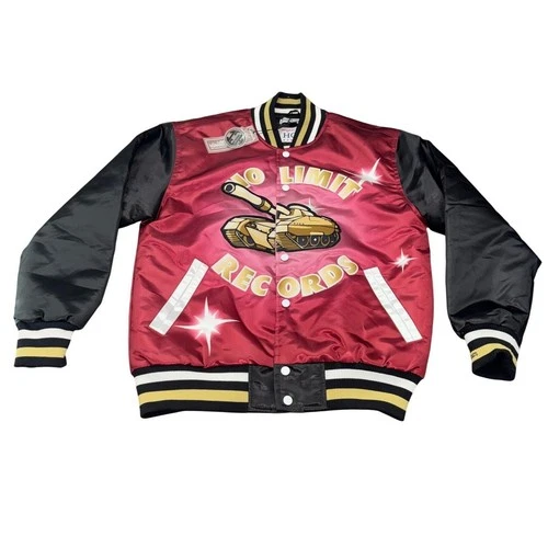 Headgear Classics NWT No Limit Records Master P Satin Varsity Jacket Mens Medium - product listing photo
