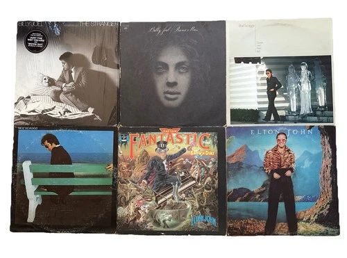 LOT (6) Vinyl LPs Elton John Billy Joel Boz Scaggs  Booklets VG/VG+ Piano Man