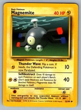 Magnemite #53/102 Base Set Unlimited (Keiji Kinebuchi) Pokemon Card - LP
