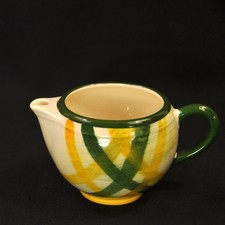 Vernon Kilns Gingham Vernonware Plaid Creamer w/Ice Bridge Made in USA 1948-1958