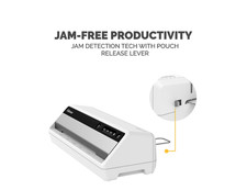FELLOWES® SATURN™ 95 THERMAL AND COLD LAMINATOR MACHINE WITH 10-SHEET -  WHITE