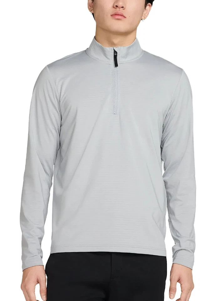 Nike Golf Victory Dri-FIT Masculino 1/2 Zíper Estilo Top FD5837 077 Cinza Novo com Etiquetas - Imagem 3 de 3
