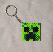 Creeper Minecraft Perler Bead Keychain
