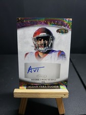 Alijah Vera-Tucker Auto 2021 Sage Football Rainbow Foil Autograph SSP RC