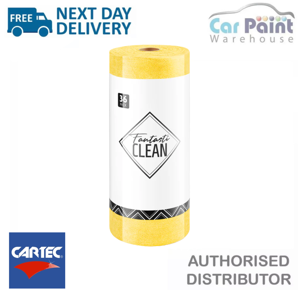 Cartec Tear Away Microfiber Cloth On Roll 30x30cm 36pk
