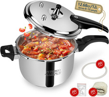 12.68 Quart Stainless Steel Pressure Cooker Deeluban All Stovetops Induction