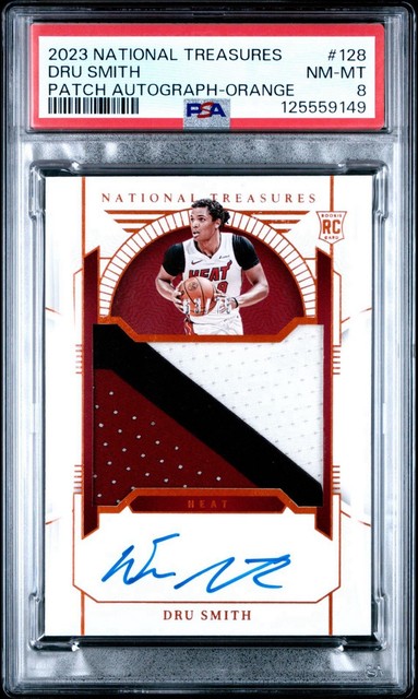 2023 National Treasures Dru Smith RPA /75 PSA 🔥 (RPA, Sick Patch) HEAT POP 1