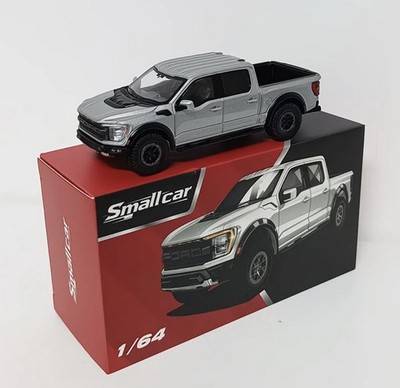 Smallcar 1/64 Scale Ford F-150 Raptor Pickup Silver Diecast car Model Toy Gift