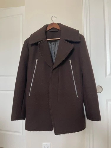 Acne Studios Zipper Wool Coat – Men’s Size 46 – Brown – B90 video thumbnail