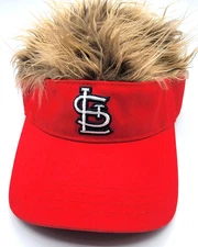ST. LOUIS CARDINALS RED UNISEX BASEBALL TEAM SPORT FLAIR HAIR VISOR FAN CAP HAT