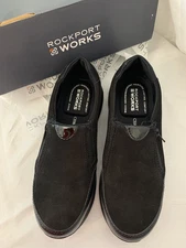 NIB! Rockport Women's truStride Work RK500 Slip-On Oxford Work Shoe Black 10.5W