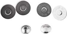 10 Sets 18Mm Magnetic Snaps Purse Double Rivet Closures round Clasp Stud Button
