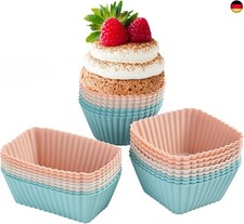 Silikon Muffinförmchen, 24 Stück Muffinform Silikon, Mini Muffins Backform W
