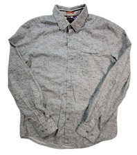 Denim  Flower Ricky Singh Button Down Shirt Long Sleeve Mens Size Large