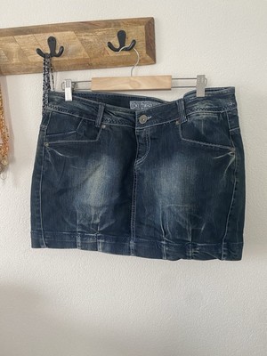 Sublevel Mini Denim Skirt Blue Size L At25