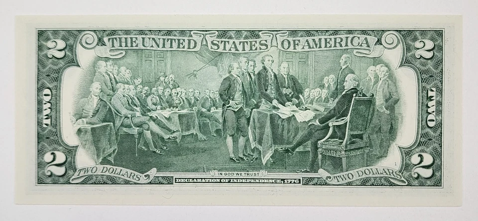 JUNE 23 2006 UNC $2 DOLLAR BILL ~06232006~ FANCY SERIAL # BIRTHDAY ANNIV NOTE - Image 3 of 3