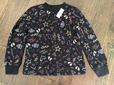 GAP Kids Girls Sweatshirt Long Sleeve Size M Girls 8 NWT Medium Black