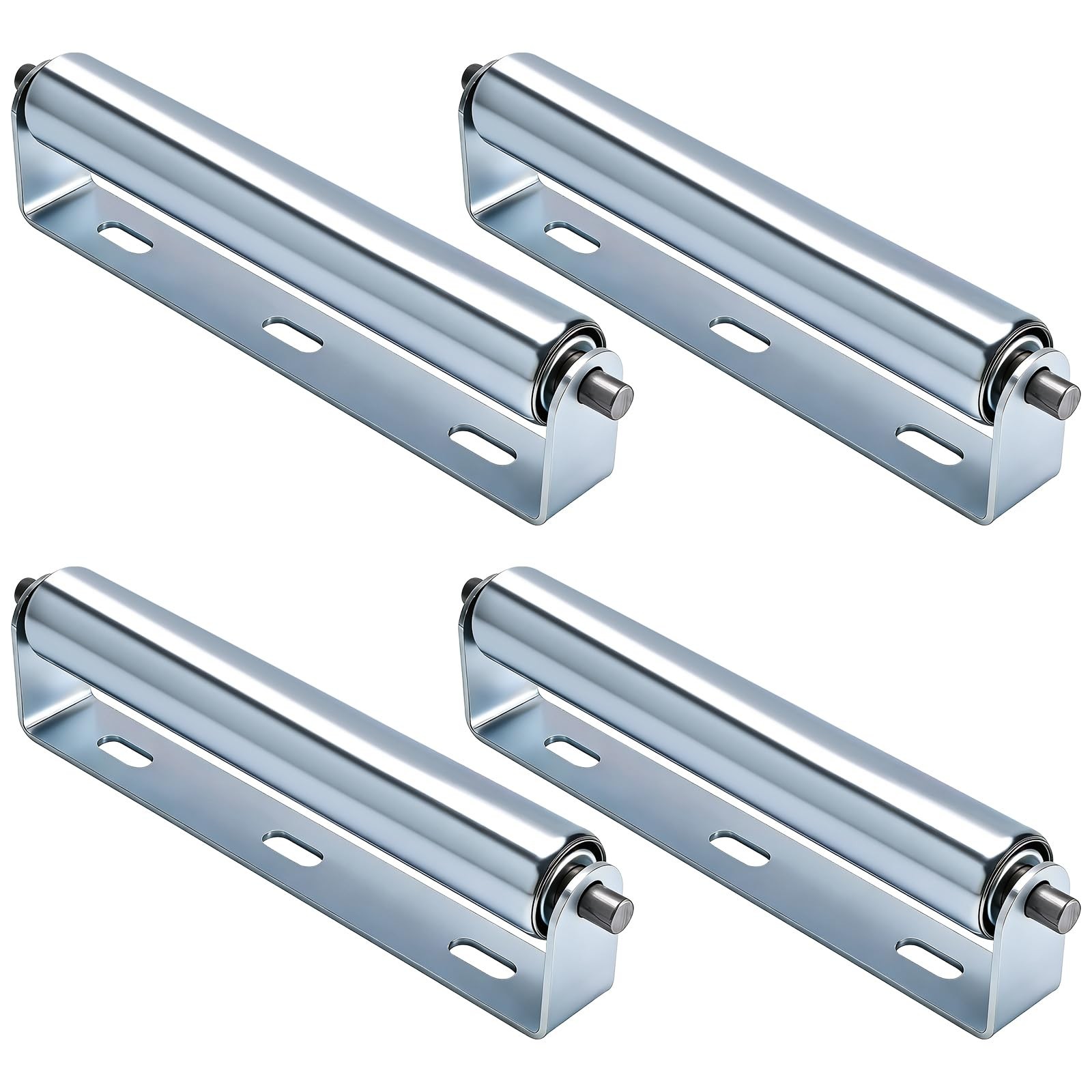 10" Long Rollers with Bracket 1.5" Dia Galvanized Steel Conveyor Roller for R...