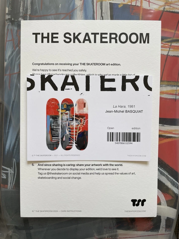 The Skateroom x Jean-Michel Basquiat "La Hara" Wall Decor - New - Image 2 of 4