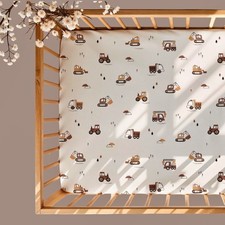 Baby Boy Space Saver Cot Fitted Sheet 50x100cm – 100% Cotton –UK MADE