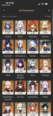 Genshin Impact Account Asia Rank59 Account