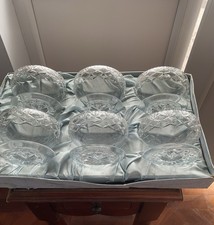 Set Of 6 Webb Corbett Cut Crystal Dessert Dishes No Damage