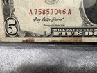1953  Five Dollar $5 Bill Red Seal United States Note Circulated — photo 9