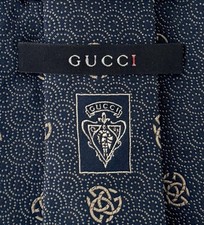 GUCCI Classic Tie. Logo  GG  . Made in Italy. Authentic. Excellent Condition.