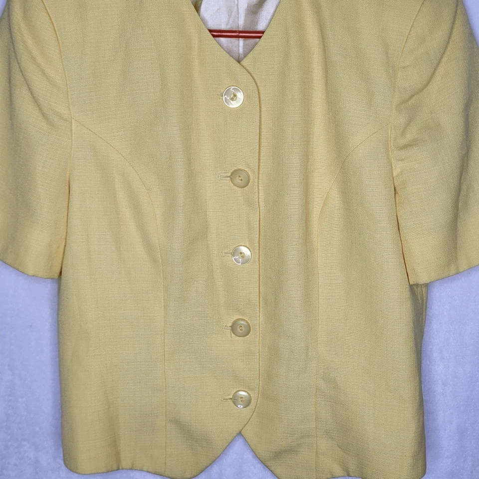 Blusa vintage Pendleton mezcla de lino abotonada talla 6 Foto 3 de 4