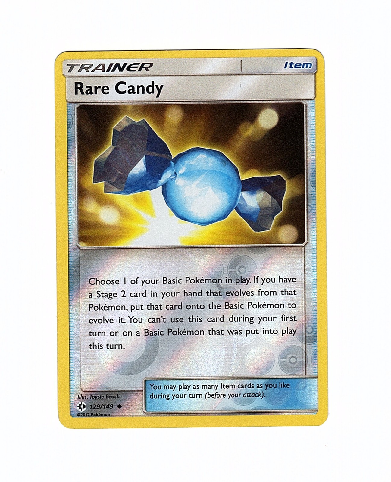 Rare Candy 129/149 SM Base Set Reverse Holo - Pokemon Card LP