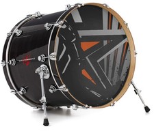 Vinyl Decal Skin for 20" Bass Kick Drum Head Baja 0023 Orange Burnt