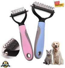 Pet Hair Removal Comb Dematting Deshedding Brush for Dogs & Cats Grooming Tool