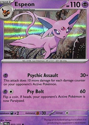Espeon Rare SV: Prismatic Evolutions 033/131 NM Holo