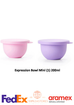 Tupperware Mini Round Plastic Expression Food Storage Containers Bowl 200ml Sets