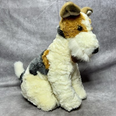 Vintage Aurora Prestige Wire Fox Terrier Plush Dog Handcrafted 1996 A&A