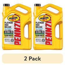 (2 pack) Pennzoil Platinum High Mileage Full Synthetic 0W-20 Motor Oil, 5 Quart 47.16 per gallon