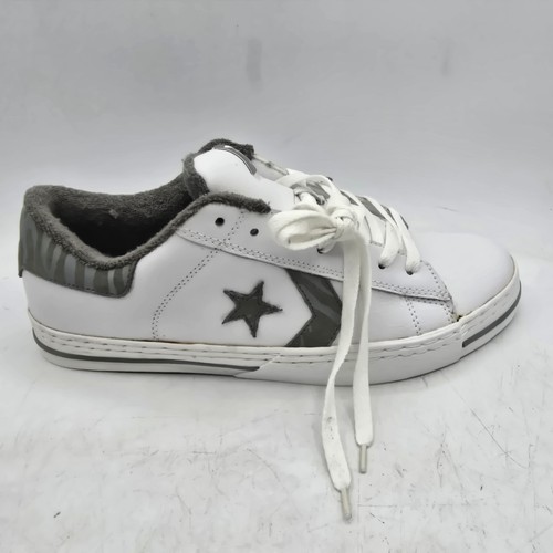 Converse 110029 White Grey Volitant Leather Shoes US Mens 10.5 New - Picture 6 of 13