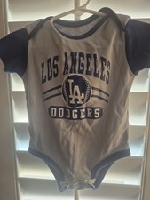 Los Angeles Dodgers MLB Gray Bodysuit Baby Toddler 12 Months