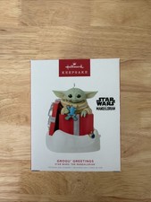 2022 Hallmark Star Wars Grogu Greetings The Mandalorian Sound & Motion Ornament