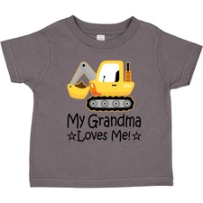 Inktastic My Grandma Loves Me Grandson Truck Toddler T-Shirt Grandchild Child