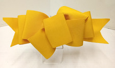 Vintage 70s-80s Diamond s Hair Bow Comb Yellow Grosgrain Ribbon New w/Tags 8"x2"