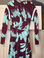 Stella McCartney Abstract Print Draped Mini Dress, Size EU 42, 6 US, 