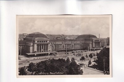 G1004) AK LEIPZIG - Hauptbahnhof - OLD 1952 RPPC Postcard Germany