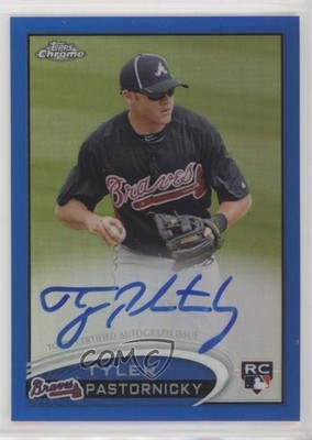 2012 Topps Chrome Rookie Blue Refractor /199 Tyler Pastornicky #183 Auto RC d4y