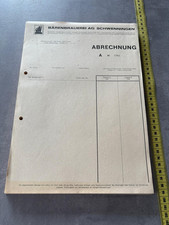 Antiquarisches: Abrechnungsblock Bärenbrauerei AG Schwenningen - 1960er Jahre