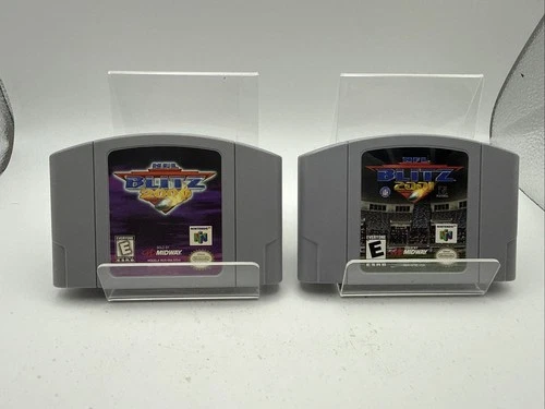 NFL Blitz 2000 And NFL Blitz 2001 Game Lot N64 Authentic/ Tested/Working/ Clean