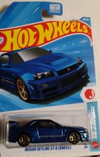 Hot Wheels Nissan Skyline Gt-r Bnr34 Blue