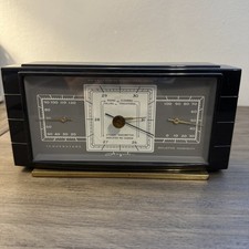 VTG Art Deco AIRGUIDE Barometer Desktop Weather Station Thermometer 